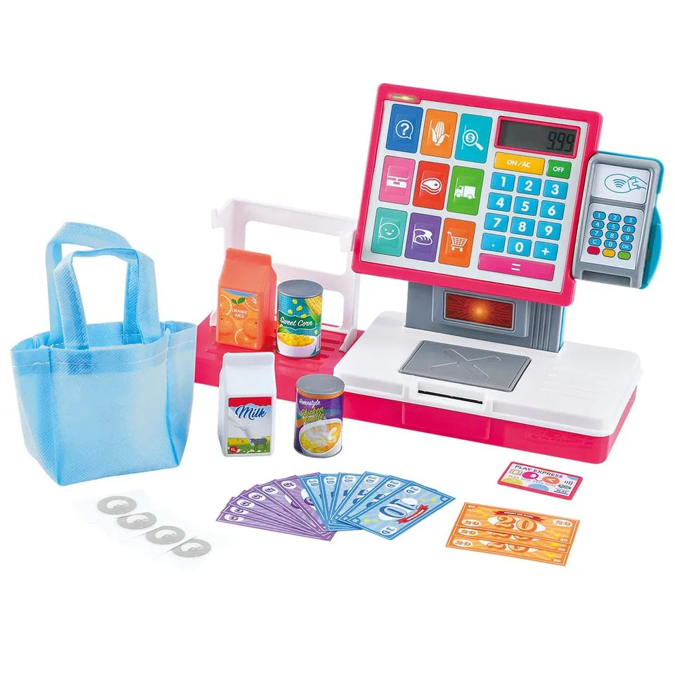 Playgo - Self Checkout Counter 2-In-1 Pretend Play Set - 27 Pieces