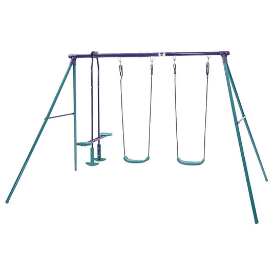 Plum Collection - Jupiter Double Swing & Glider Set - Purple/Teal