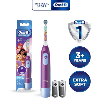 Oral-B Kids Battery Powered Toothbrush With Kids Replacement Brush Head (3+ Years)