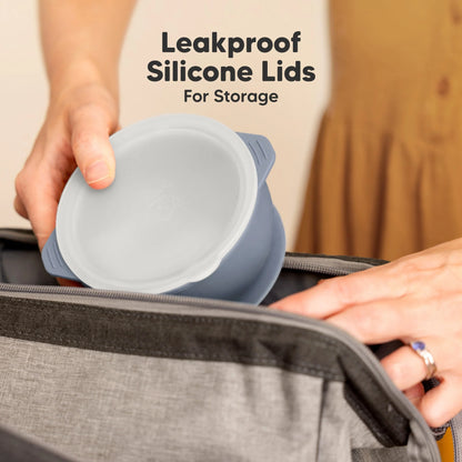 Keababies Prep Silicone Suction Bowls (Roseate) - Pack of 2