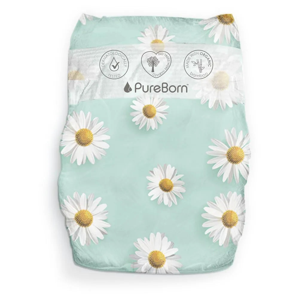 PureBorn Organic Bamboo Nappies (Newborn)