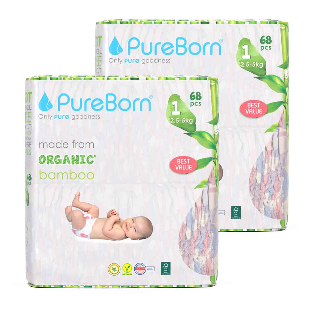 PureBorn Double Pack Size 1 - 2pcs