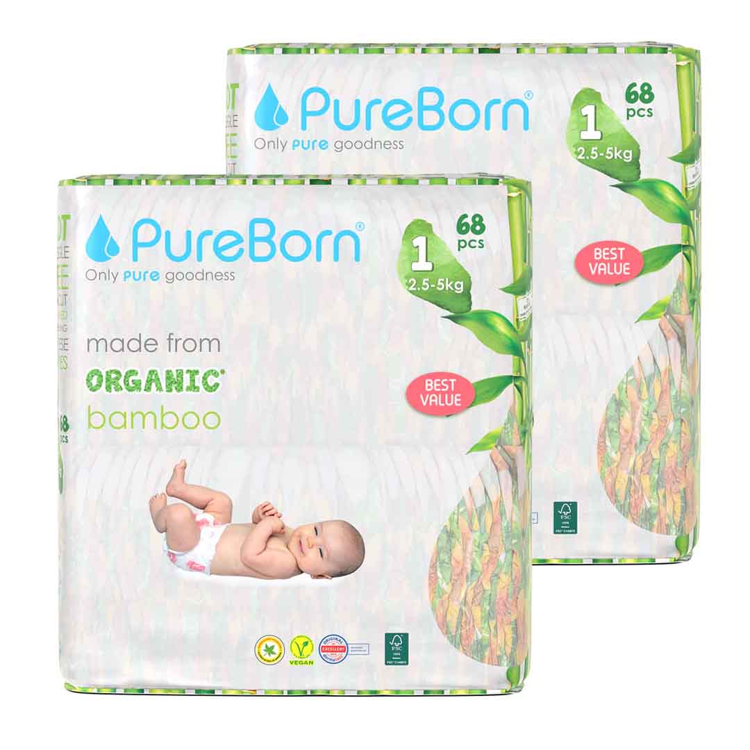 PureBorn Double Pack Size 1 - 2pcs