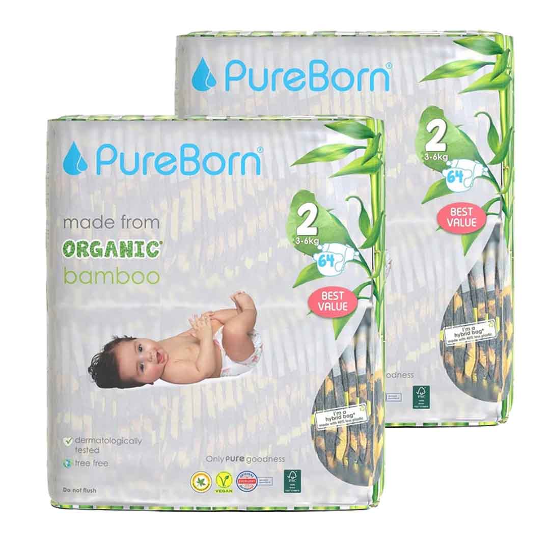 PureBorn Double Pack Size 2 - 2pcs