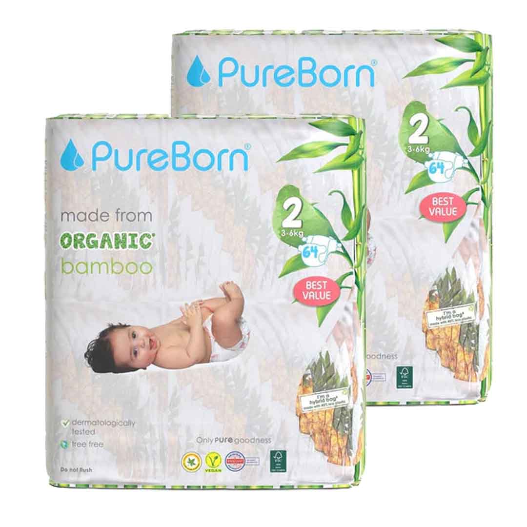 PureBorn Double Pack Size 2 - 2pcs