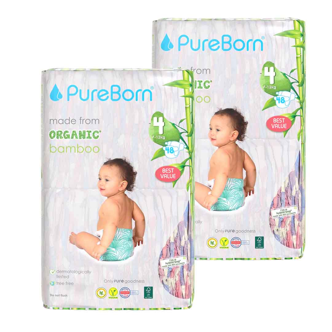 PureBorn Double Pack Size 4 - 2pcs