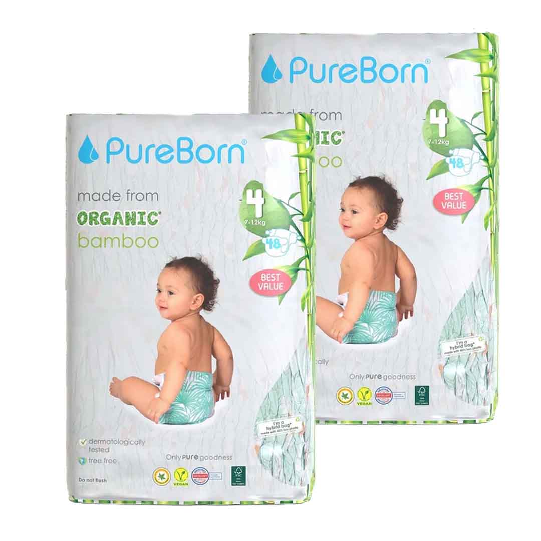 PureBorn Double Pack Size 4 - 2pcs