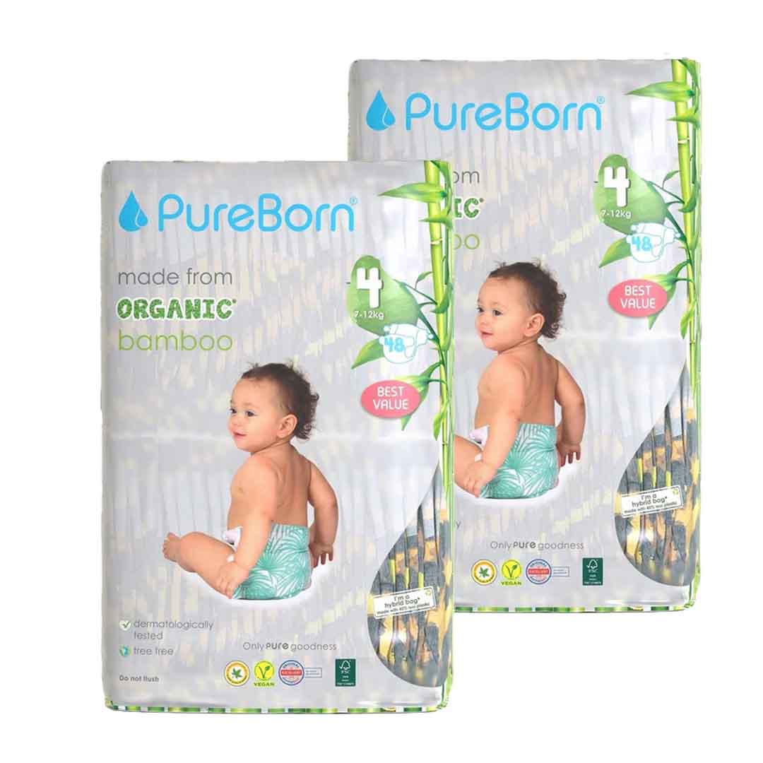 PureBorn Double Pack Size 4 - 2pcs