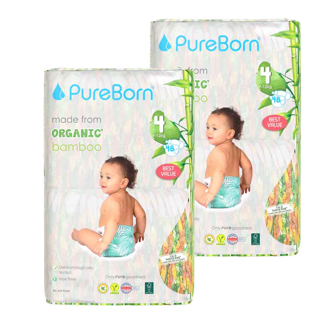 PureBorn Double Pack Size 4 - 2pcs