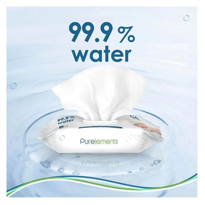 Purelements 99.9% Pure Water Wipes - Pack of 12 (768 Wipes)