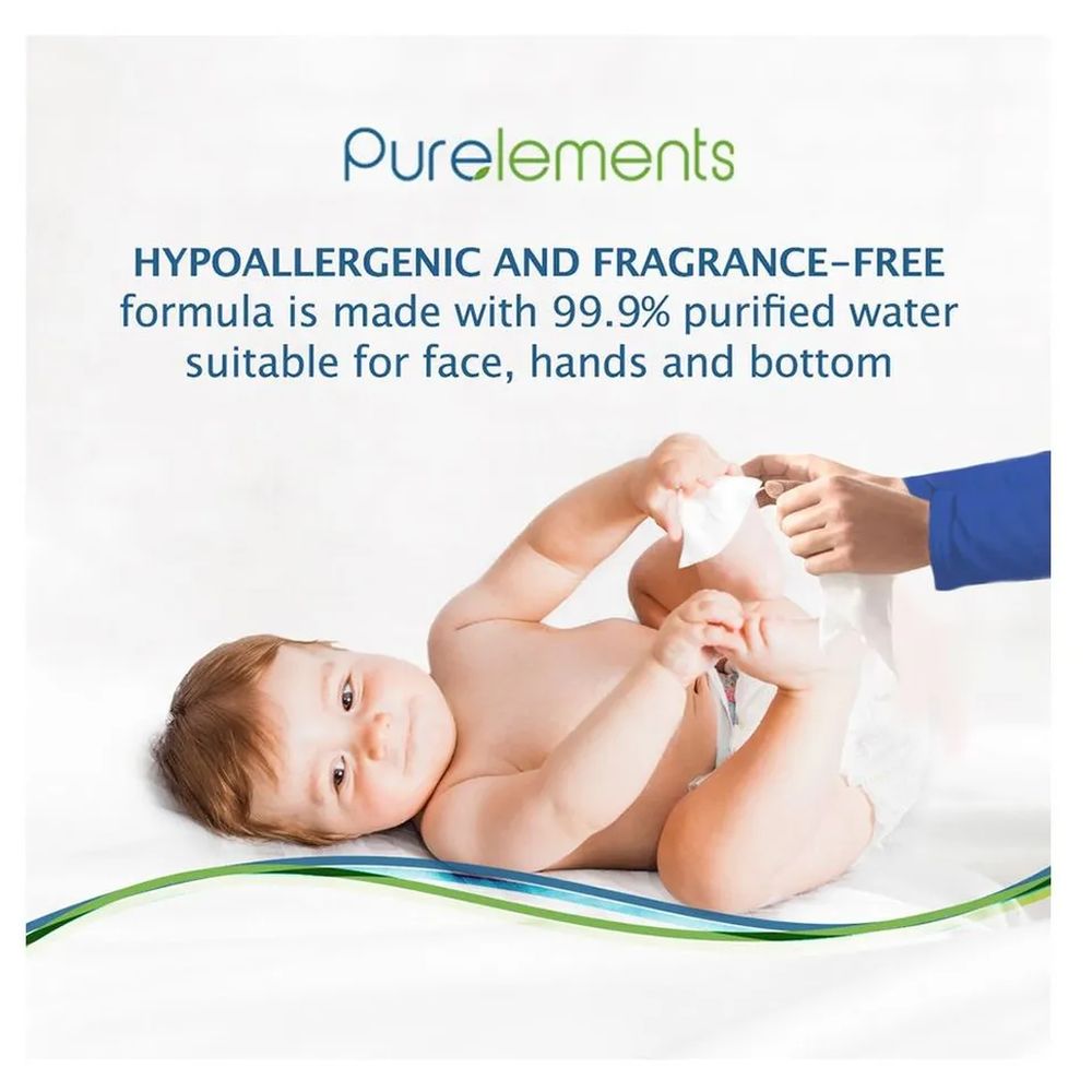 Purelements 99.9% Pure Water Wipes - Pack of 12 (768 Wipes)