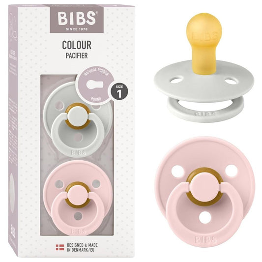 BIBS Pacifier Colour Latex - Pack of 2 (Size 1)