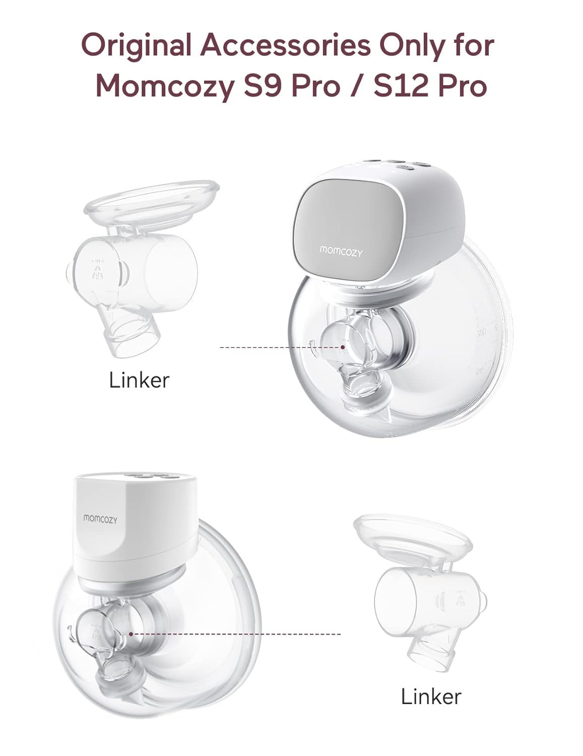 رابط مضخة الثدي القابل للارتداء من Momcozy لهاتف S9 Pro/S12 Pro