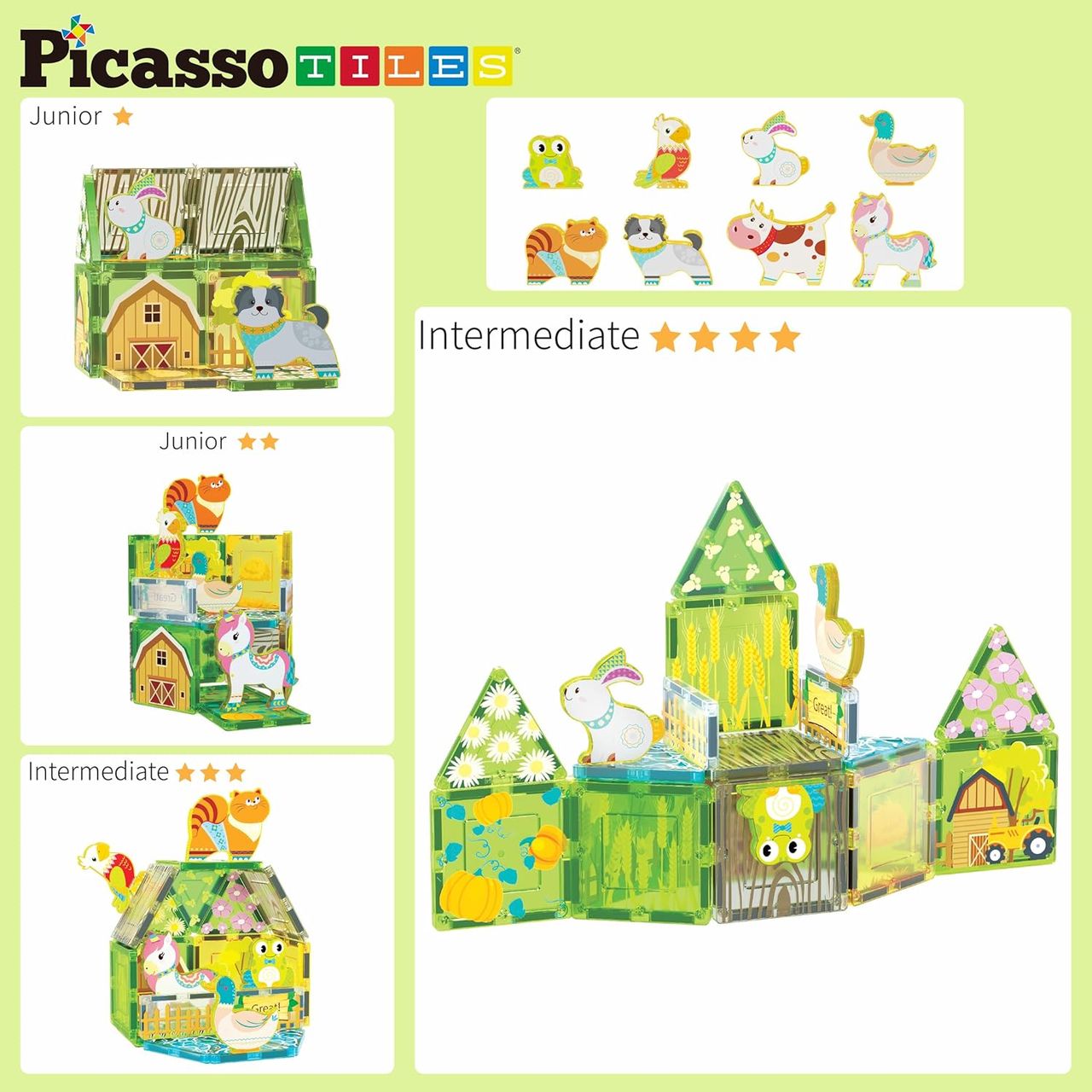 Picasso Magnetic Tiles Farm Set (26 Pcs)