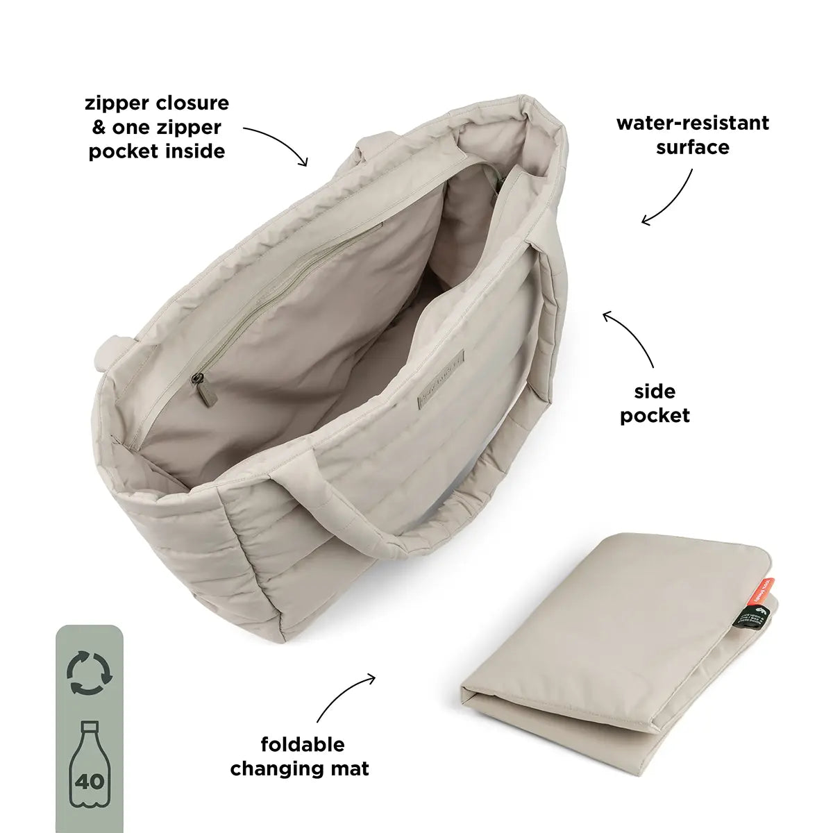 Done By Deer Quilted Changing Tote Bag