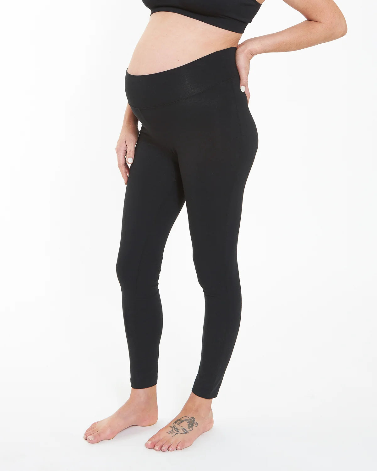 Ripe Maternity Organic Essential Leggings (Black, Small)