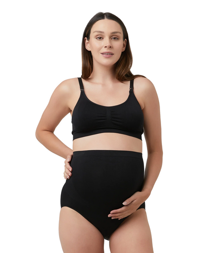Ripe Maternity Seamless Nursing Bra (Black, Small)