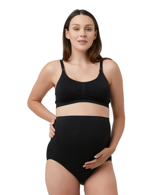 Ripe Maternity Seamless Nursing Bra (Black, Small)
