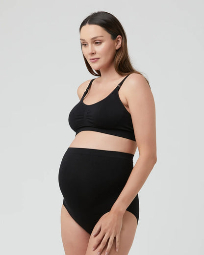 Ripe Maternity Seamless Nursing Bra (Black, Small)