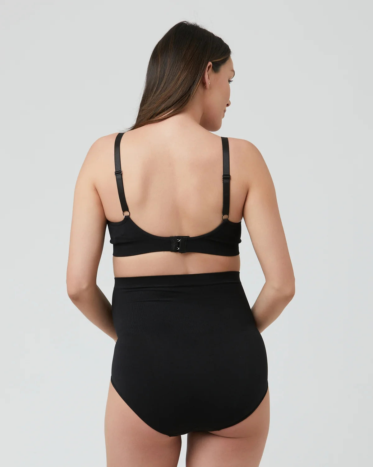 Ripe Maternity Seamless Nursing Bra (Black, Small)