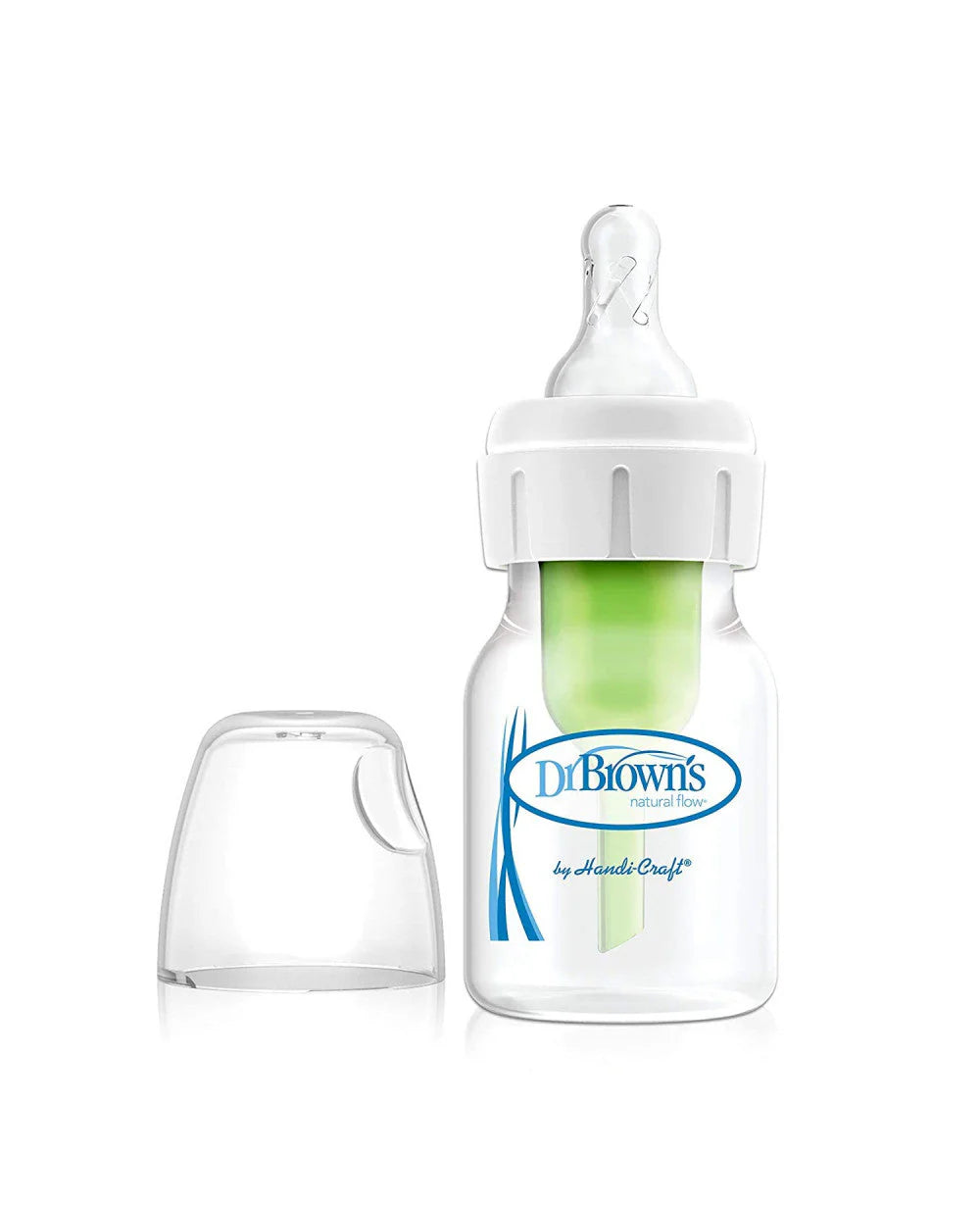 زجاجة رضاعة أوبشنز+ ضيقة العنق من د. براون (زجاج وPP) ‏(2oz/60ml)