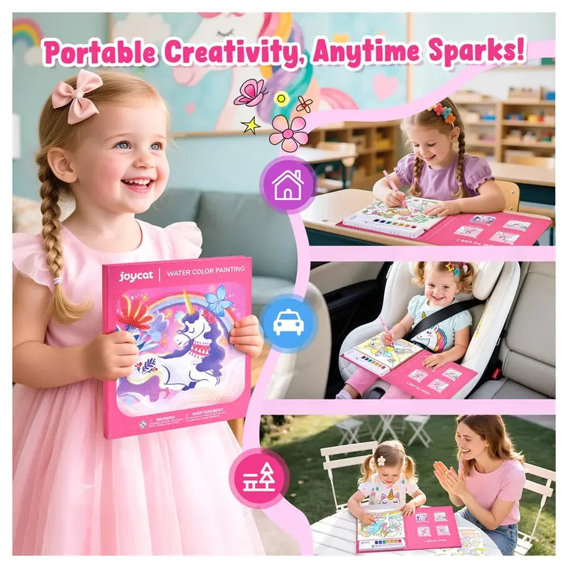 JoyCat New Unicorn Watercolor Painting Book – Magical Pony