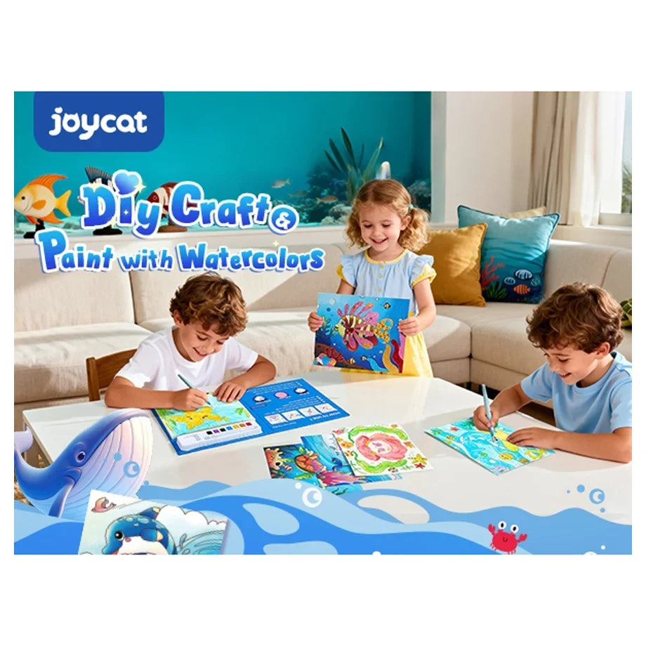 JoyCat Sea Animals Watercolor Painting & Shimmer Art