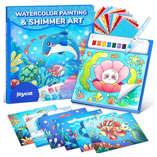JoyCat Sea Animals Watercolor Painting & Shimmer Art