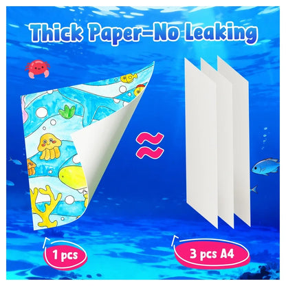 JoyCat Sea Animals Watercolor Painting & Shimmer Art