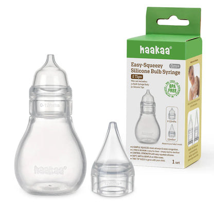 Haakaa Easy Silicone Nasal Snot Aspirator (2 Tips)