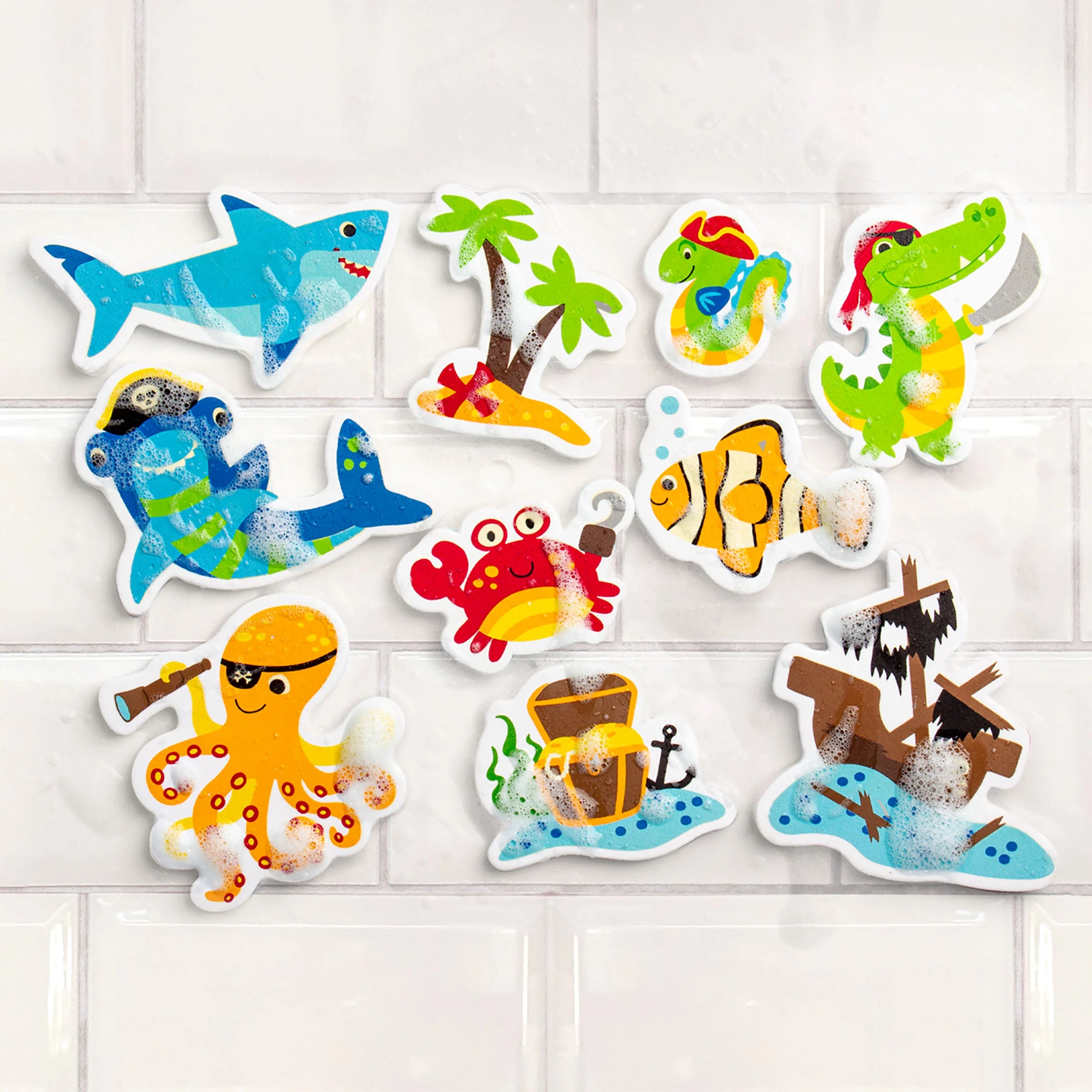 Stephen Joseph Foam Bath Toys - Shark (10pcs)