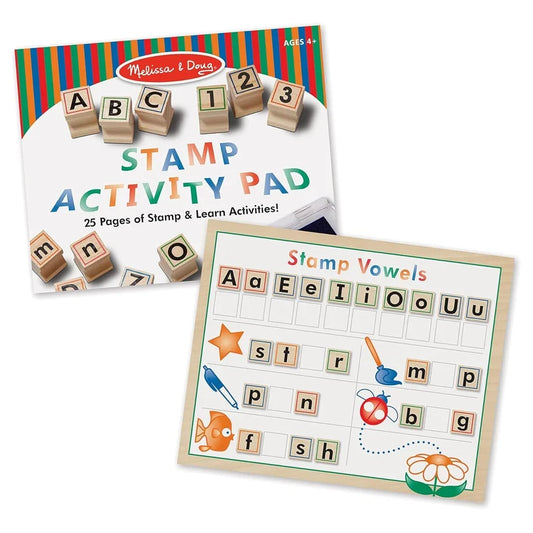 Melissa & Doug - Wooden ABC Activity Stamp Set - 71 Pcs - Multicolor