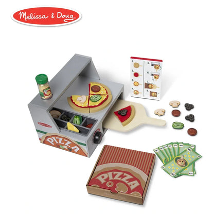 Melissa & Doug - Top & Bake Pizza Counter - 34 Pcs - Multicolor