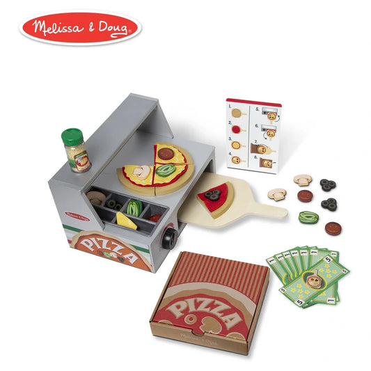 Melissa & Doug - Top & Bake Pizza Counter - 34 Pcs - Multicolor