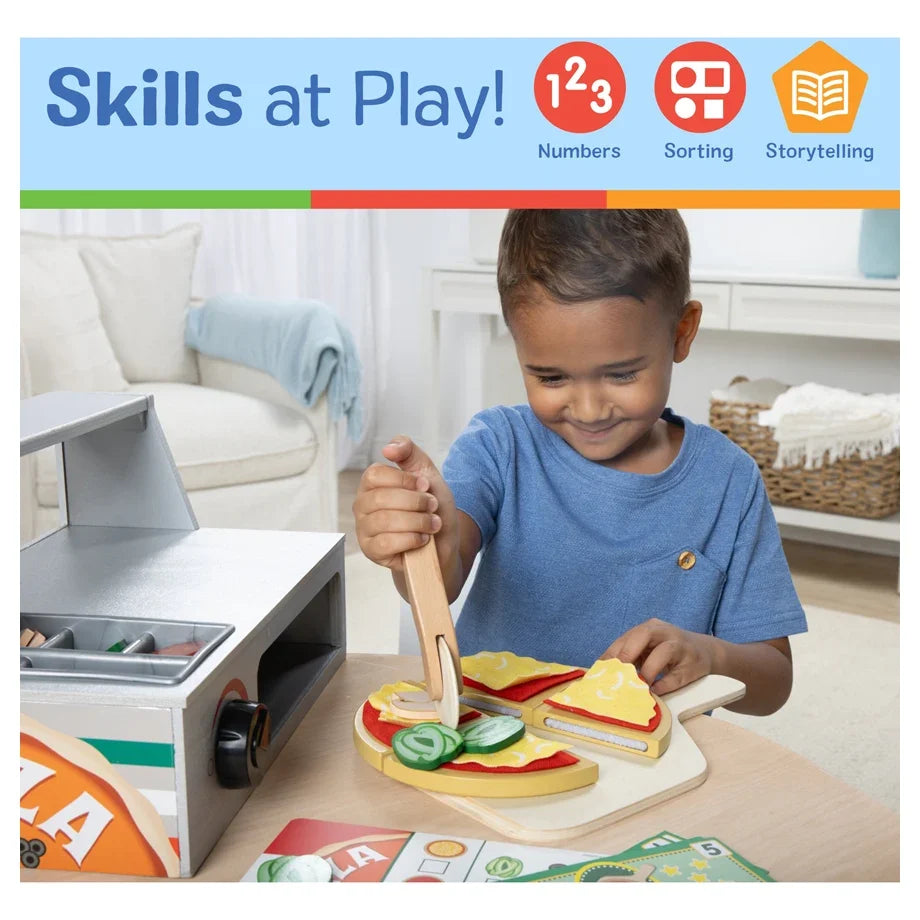 Melissa & Doug - Top & Bake Pizza Counter - 34 Pcs - Multicolor