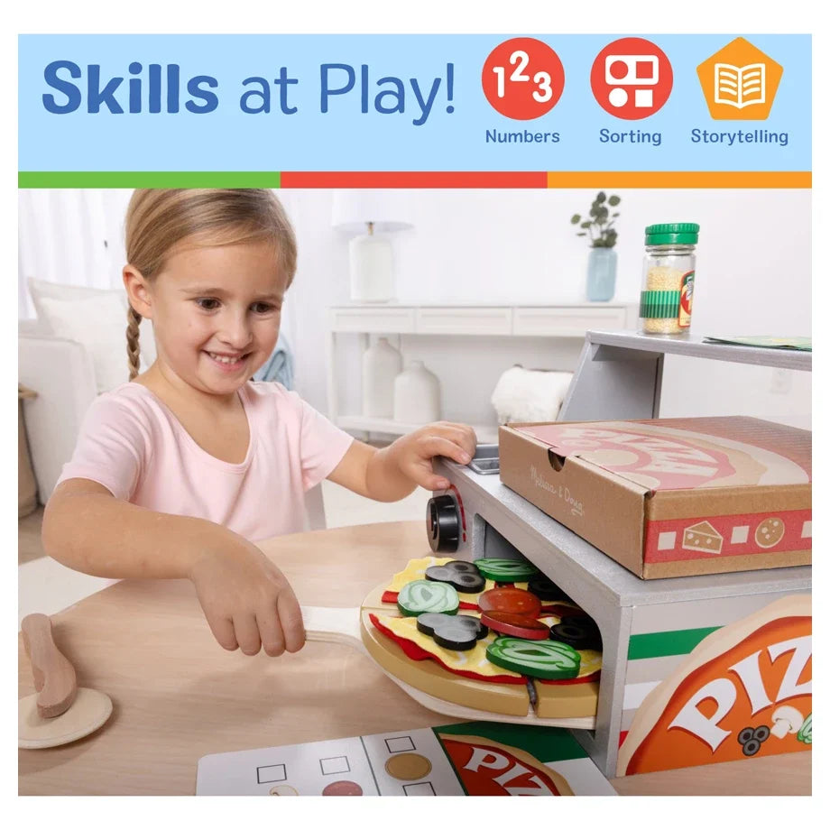 Melissa & Doug - Top & Bake Pizza Counter - 34 Pcs - Multicolor