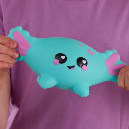 Smooshzees - Luvzees Noodle Axolotl Super Soft Cuddly & Squishy Toy - Blue