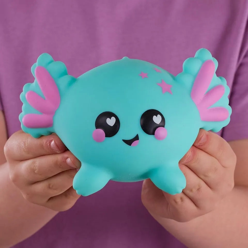 Smooshzees - Luvzees Noodle Axolotl Super Soft Cuddly & Squishy Toy - Blue
