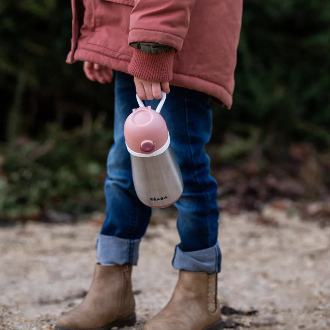 زجاجة بيابا من الفولاذ المقاوم للصدأ + مقبض (350ml)