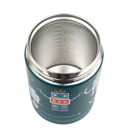 A Little Lovely Company Double Wall Insulated Food Jar (300ml, Robot)