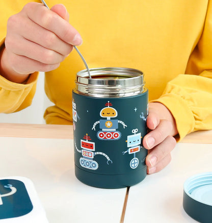 A Little Lovely Company Double Wall Insulated Food Jar (300ml, Robot)