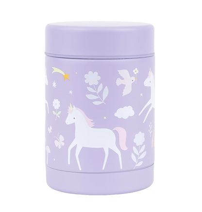 A Little Lovely Company Double Wall Insulated Food Jar (300ml, Unicorn Dreams)