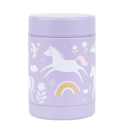 A Little Lovely Company Double Wall Insulated Food Jar (300ml, Unicorn Dreams)