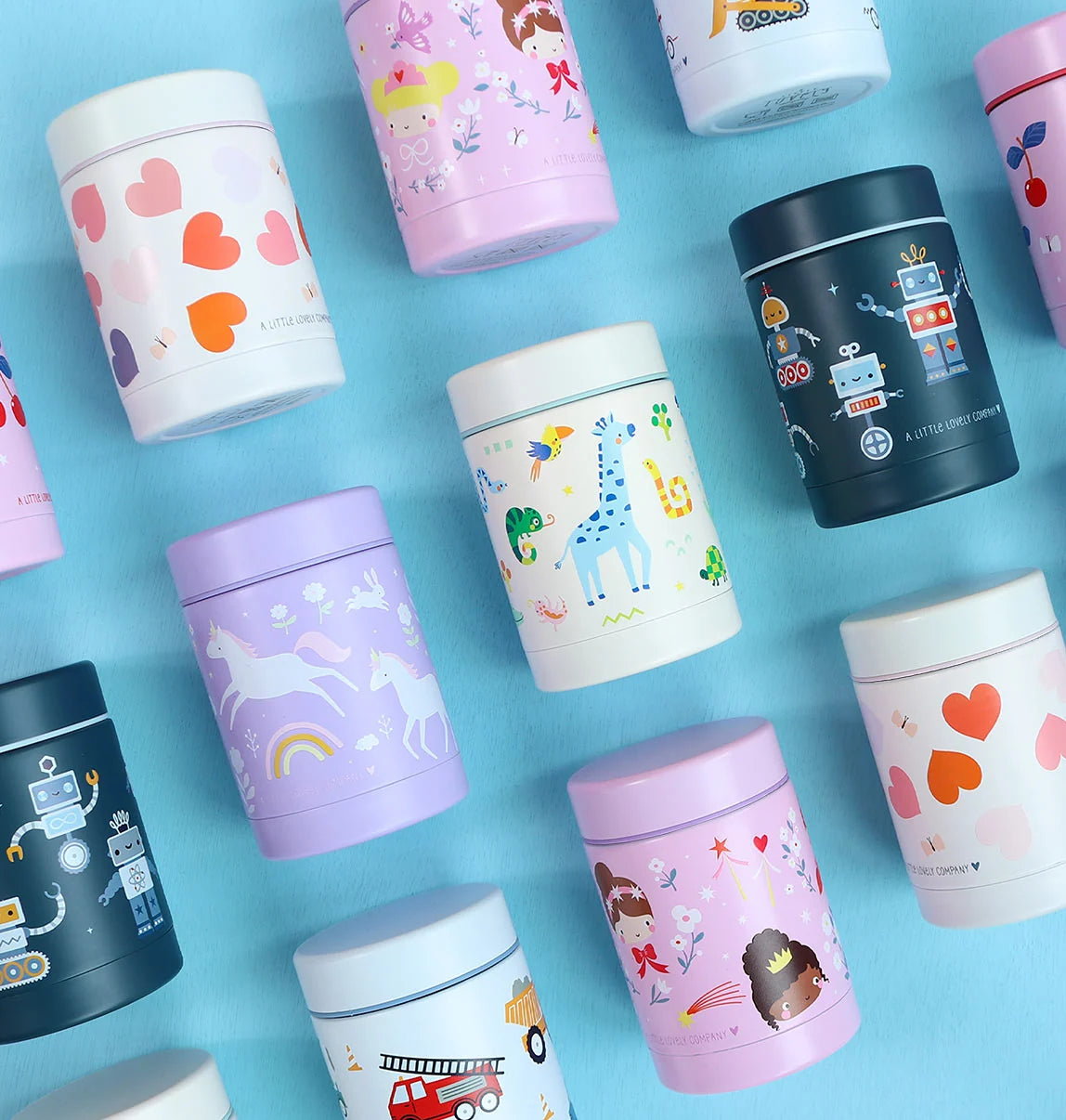 A Little Lovely Company Double Wall Insulated Food Jar (300ml, Unicorn Dreams)