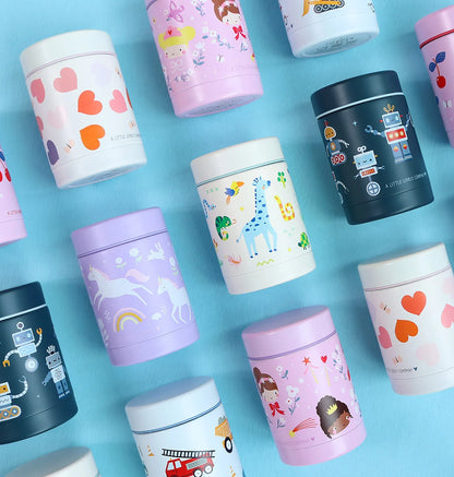 A Little Lovely Company Double Wall Insulated Food Jar (300ml, Unicorn Dreams)