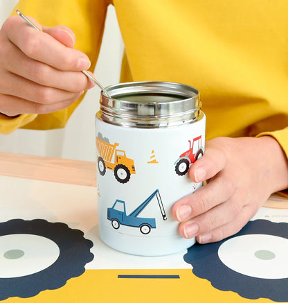 A Little Lovely Company Double Wall Insulated Food Jar (300ml, Vehicles)