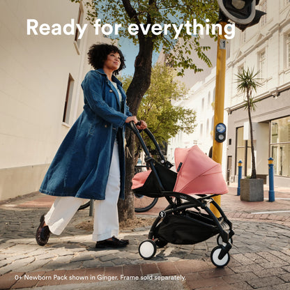 هيكل Stokke YOYO3 أبيض + حزمة طقم للمواليد الجدد و 6+ (أسود)