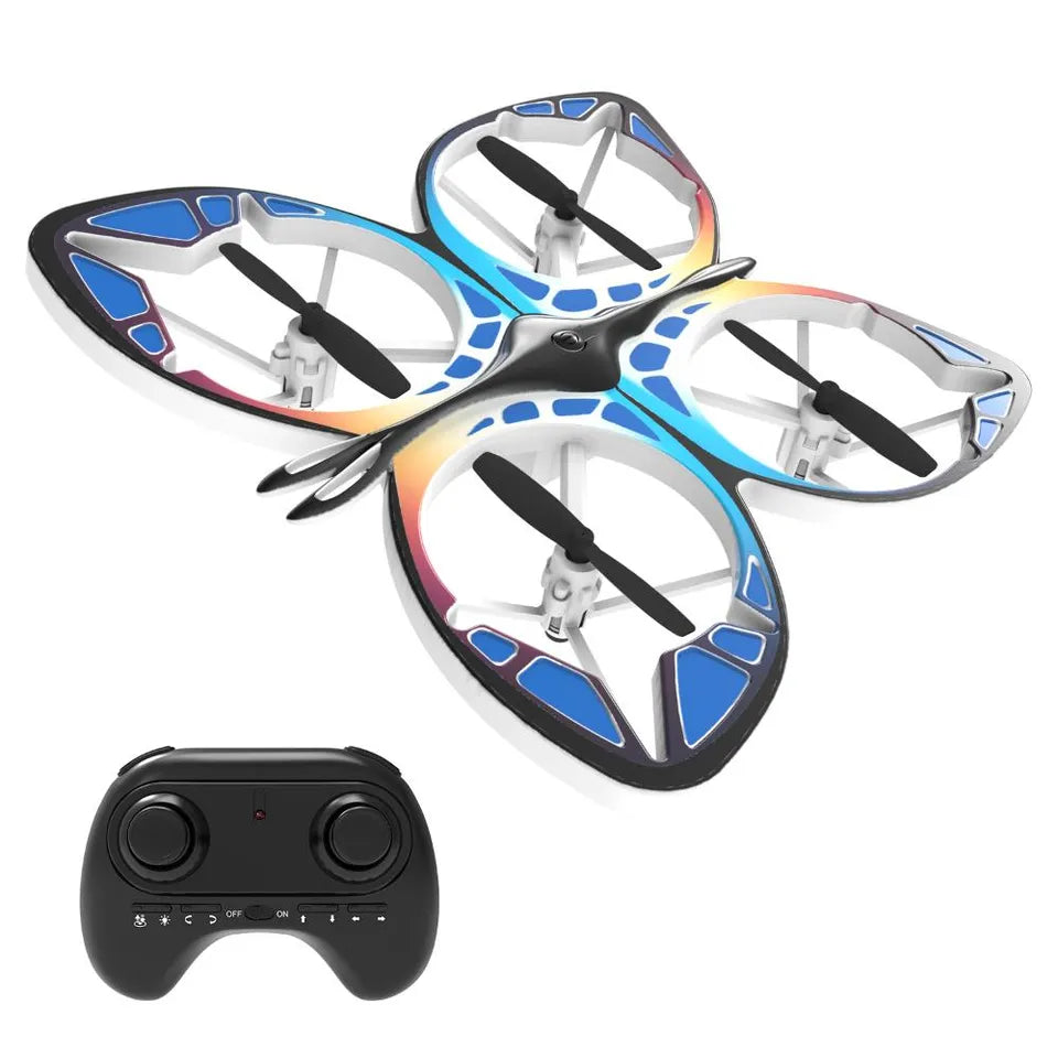 Sam Toys - Butterfly Drone 2.4GHz Remote Control Mini Quadcopter - LED Lights