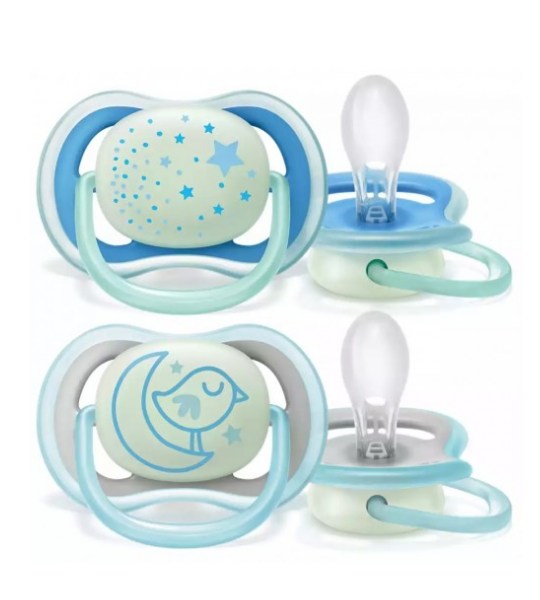 AVENT Pack of 2 Ultra Air Night pacifiers 6-18 months