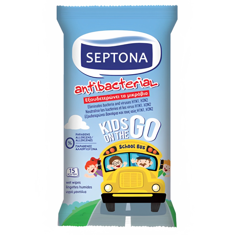 Septona Refresh Wipes Kids On The Go (15 Pcs)